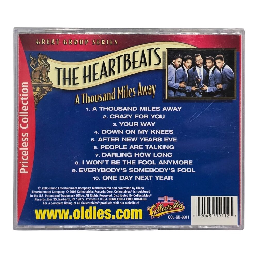 Collectables The Heartbeats A Thousand Miles Away Music CD Great Group Series - Picture 2 of 4
